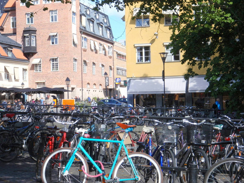 Uppsala: Bicycles, Cyclists and Bike Parking.